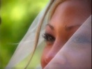 bride's eyes behind wedding veil at Abernethy Center wedding, from wedding film by Focal Point Digital Media in Oregon
